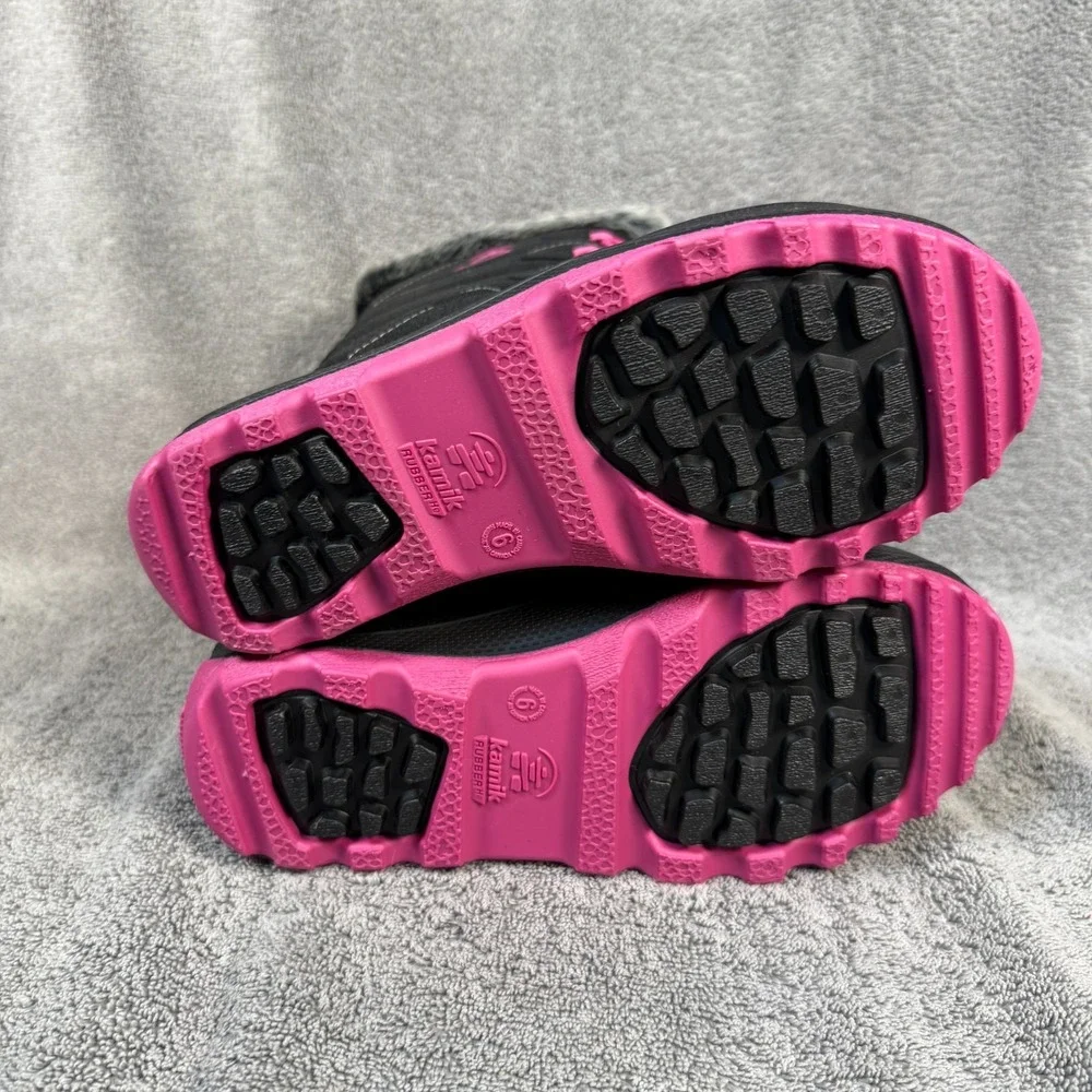 Kamik SNOWANGEL BLK & ROSE Sz 6‎ Women's